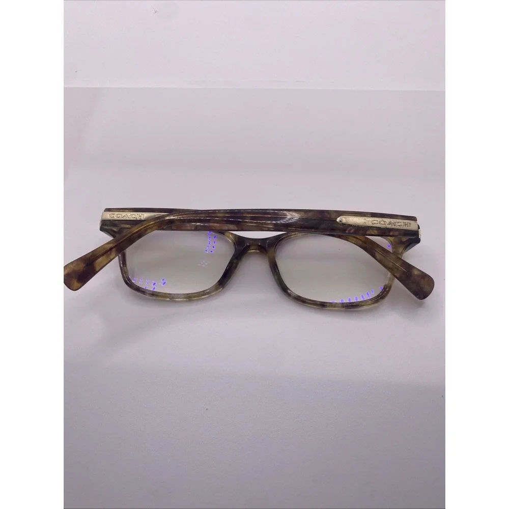 Coach Eyeglasses FRAMES ONLY HC 6065 49-17-135 Confetti Light Brown 378
